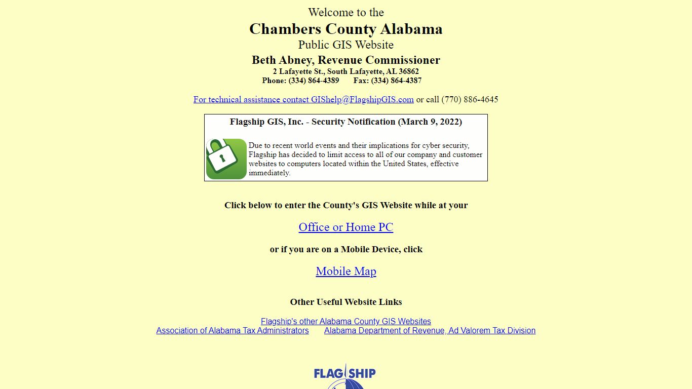 Chambers Public GIS Index - Alabama GIS